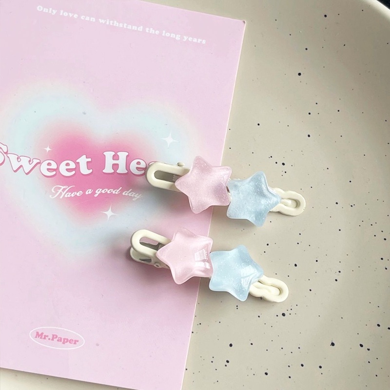 พร้อมส่ง❤️กิ๊บติดผม y2kรูปดาวห้าแฉกเกาหลีแบบใสน่ารักหวานแหววสําหรับเด็กผู้หญิงไปโรงเรียนCODเก็บเงินปลายทาง
