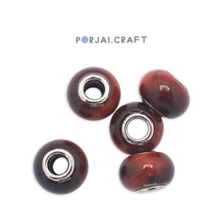 Red Tiger Eye Charm troll bead with 925 Sterling Silver ชาร์ม เรดไทเกอร์อาย 11mm