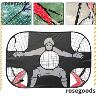 Rosegoods1 เสาประตูฟุตบอล แบบพกพา สําหรับเด็ก เป้าหมายในร่มและกลางแจ้ง ขยับได้ เป้าป๊อปอัพ