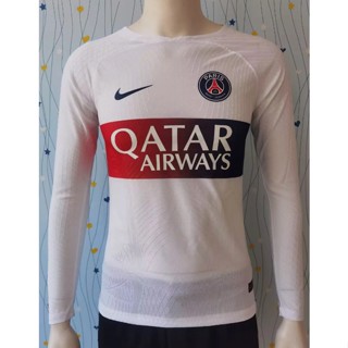 เสื้อกีฬาแขนยาว ลายทีมชาติฟุตบอล Paris Away 2324 ชุดเยือน คุณภาพสูง