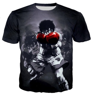 เสื้อยืด พิมพ์ลายอนิเมะ Hajime No Ippo สไตล์สตรีท