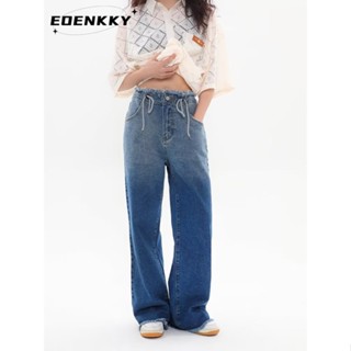 EOENKKY กางเกงขายาว กางเกงยีสน์ผู้หญิง ทรงหลวม ๆ ตรง Retro Hip Hop Pants 2023 NEW Style  fashion Beautiful สวย คุณภาพสูง C97BHDD 36Z230909