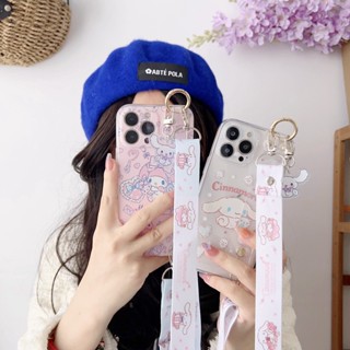 เคสโทรศัพท์มือถือ ลายการ์ตูน Cinnamoroll My Melody น่ารัก พร้อมสายคล้องยาว สําหรับ VIVO X60 X60 Pro X60 Pro Plus X60T Pro Plus X70 X70T X70 Pro X70 Pro Plus X80 X80 Pro X90 X90 Pro