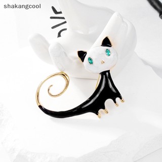 Shakangcool เข็มกลัด รูปการ์ตูนแมวน่ารัก ประดับพลอยเทียม เครื่องประดับ สําหรับผู้หญิง