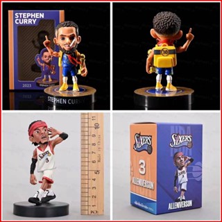 โมเดลตุ๊กตาฟิกเกอร์ NBA Star Stephen Curry Allen Iverson ของเล่นสําหรับเด็ก