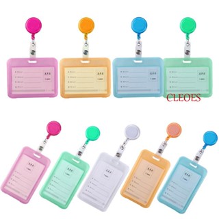 Cleoes เคสใส พับได้ สําหรับใส่บัตรเครดิต บัตรประจําตัวนักเรียน