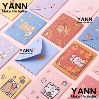 Yann1 การ์ดอวยพร โปสการ์ด ลายกระต่าย หมี ของขวัญ สําหรับตกแต่งซองจดหมาย