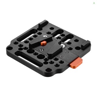 Phonelaptop แผ่นอลูมิเนียมอัลลอยด์ V-Lock Quick Release Plate 1/4 นิ้ว M3 M4 Countersink 1/4 นิ้ว Thread สําหรับแบตเตอรี่ V-Mount