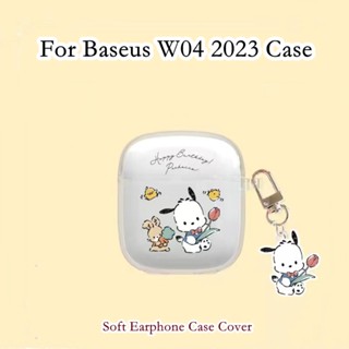 【Trend Front】เคสหูฟัง แบบนิ่ม ลายการ์ตูน สําหรับ Baseus W04 2023 W04 2023