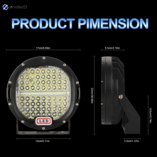 Jen ไฟสปอตไลท์ ทรงกลม 7 นิ้ว 300w สําหรับติดกันชนหน้ารถบรรทุก