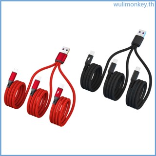 Wu 3 in 1 อะแดปเตอร์สายชาร์จ USB Type-C Micro USB