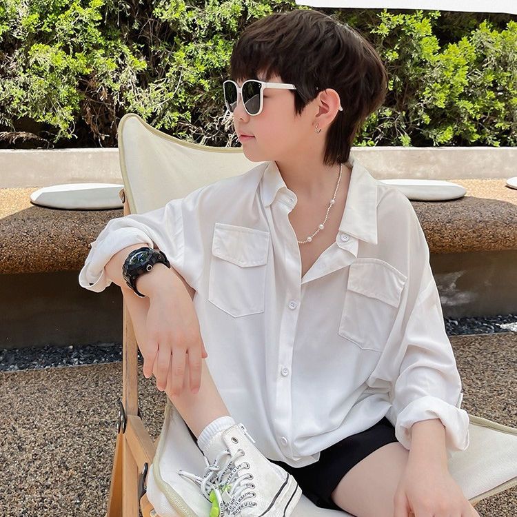 เสื้อยืดแขนยาว แฟชั่นสําหรับเด็กผู้ชาย