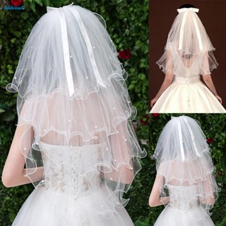 【HODRD】Bridal Headdress with Bow Pearl Bride To Be Gift Bachelorette Party Wedding【Fashion】