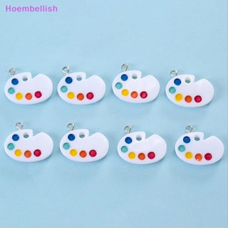 Hoe&gt; จี้เรซิ่น รูปจานสี สําหรับทําเครื่องประดับ สร้อยคอ DIY 10 ชิ้น