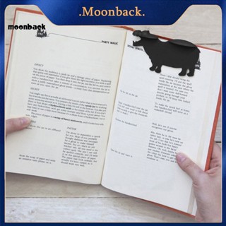 &lt;moonback&gt; คลิปที่คั่นหนังสือ รูปฮิปโป 3D ใช้ซ้ําได้ ไม่ซีดจาง สําหรับสมุดไดอารี่ 1 ชุด