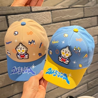 Shopkeepers selection# baby boy hat spring and autumn cartoon Ultraman super cute girl sunshade baseball cap personalized childrens peaked cap trendy 9.12N