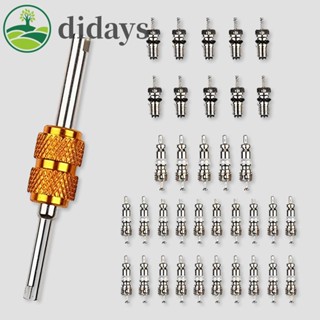 R12 R134A A/C ชุดถอดระบบวาล์ว AC ทองแดง ป้องกันการกัดกร่อน สําหรับรถยนต์ [Didays.th]