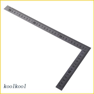 Koolool ไม้บรรทัดสเตนเลส สเกล 90 องศา 15x30 ซม.