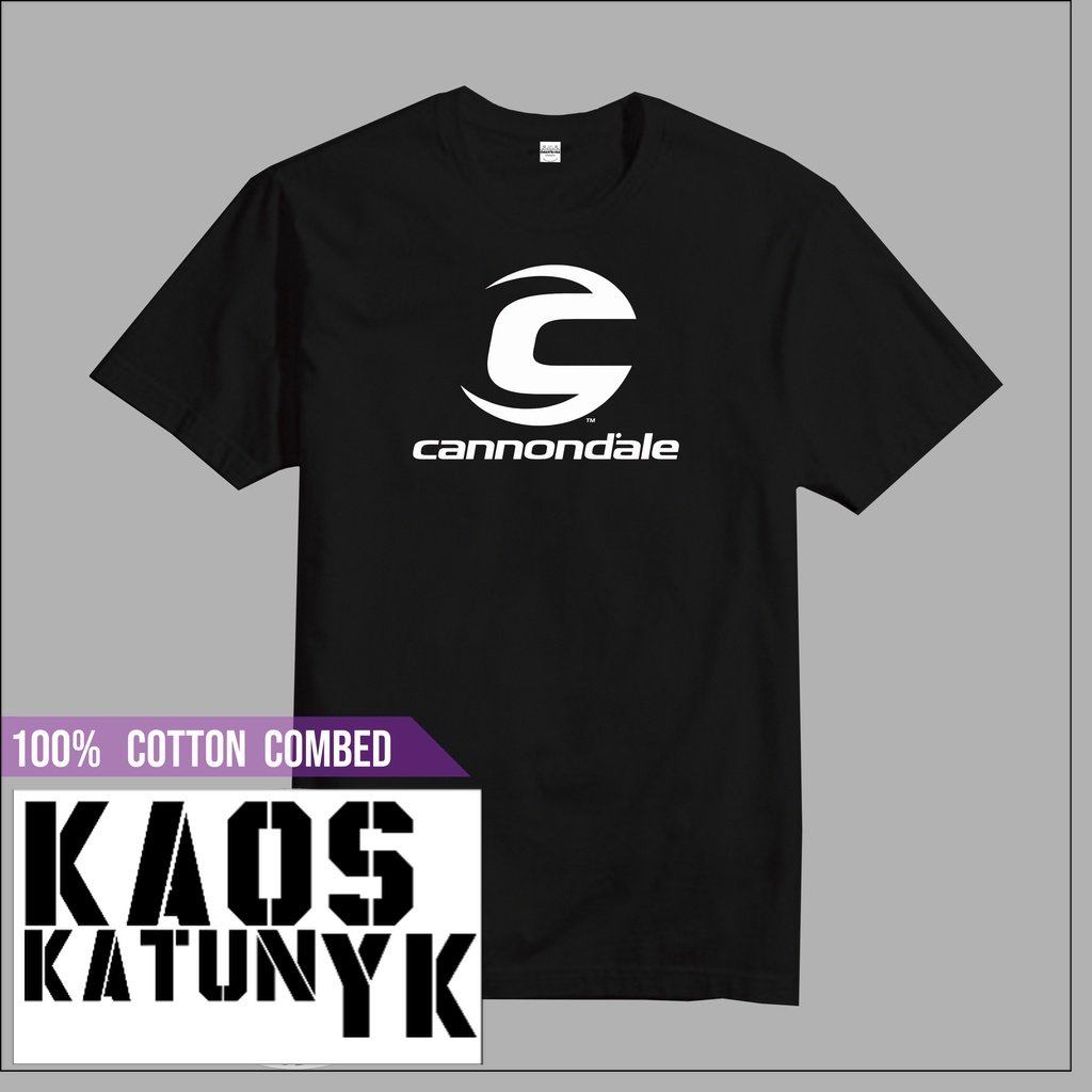 เสื้อยืดจักรยาน distro โลโก้ Cannondale
