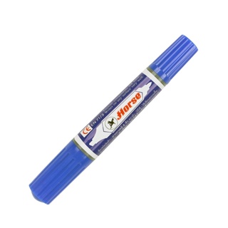 ตราม้า ปากกาเคมี 2 หัว สีน้ำเงิน