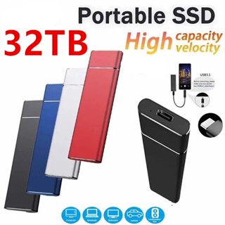 ฮาร์ดดิสก์ภายนอก SSD 2TB 4TB 8TB 16TB 32TB Type-C 16TB USB 3.1 ความเร็วสูง แบบพกพา