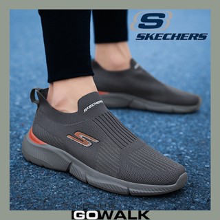 Go WALK รองเท้าผ้าใบโลฟเฟอร์ ผ้าตาข่าย ระบายอากาศ ใส่สบาย เหมาะกับการวิ่งจ๊อกกิ้ง สําหรับผู้ชาย