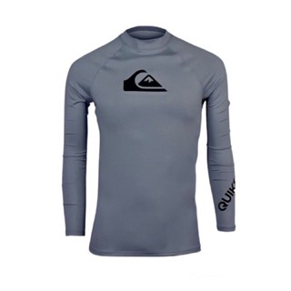 อุปกรณ์ดำน้ำ เสื้อว่ายน้ำแขนยาว Quiksilver Rashguard