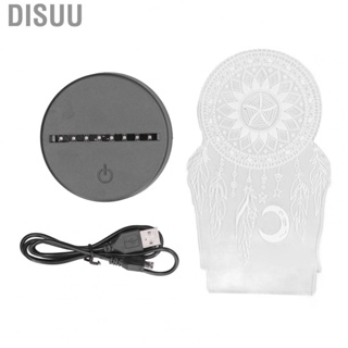 Disuu Colorful Touch Nights Lamp  Soft Lighting Environmentally Friendly 3D Dream Catcher Night Light  for Bedrooms