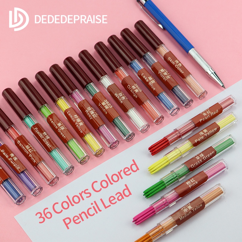 ไส้ดินสอกดอัตโนมัติ 2.0 มม. 36 สีเปลี่ยนดินสอสีตะกั่ว แกนกลาง เติม