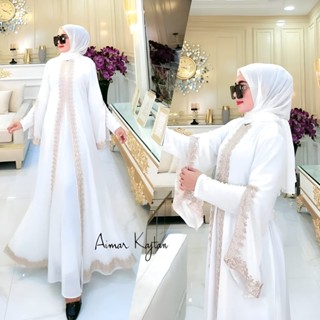 Aimar Gamis Kaftan ลูกไม้ 2 ชั้น พรีเมี่ยม สําหรับ XL Eid Moslem