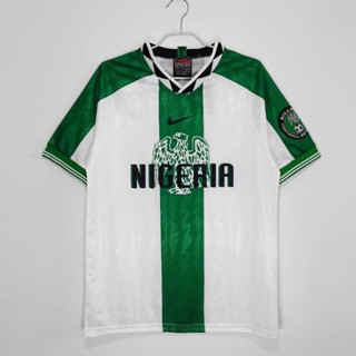 เสื้อกีฬาแขนยาว ลายทีมชาติฟุตบอลไนจีเรีย 1996 98 Nigeria Away สไตล์วินเทจ แห้งเร็ว ไซซ์ S-XXL AAA