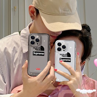 เคสโทรศัพท์มือถือ TPU นิ่ม แบบใส ป้องกันกล้อง ลาย Supreme อุปกรณ์เสริม สําหรับ iPhone 14 Pro 11 12 13 XR X XS Max 7 8 Plus