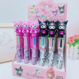 Sanrio ปากกาลูกลื่น ซิลิโคน ลายการ์ตูน Kuromi Six-Color