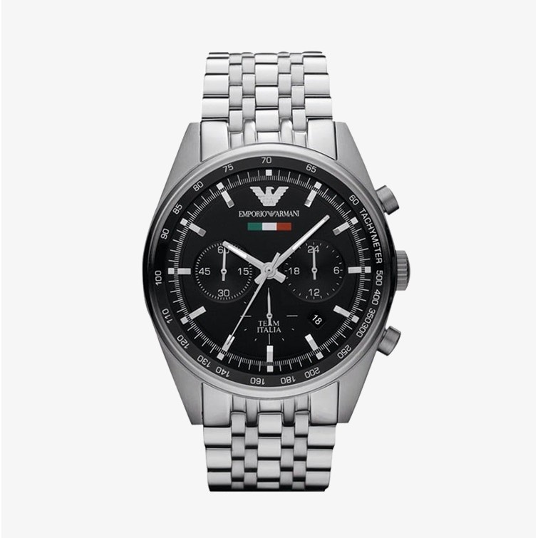 EMPORIO ARMANI นาฬิกาข้อมือผู้ชาย รุ่น AR5983 Tazio Chronograph - Silver