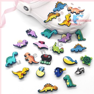 Dinosaur theme CROCS Jibbitz set（ไม่รวมรองเท้า）Crocs jibbitz สติกเกอร์หัวเข็มขัด สําหรับตกแต่งรองเท้า crocs diy