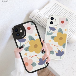 IPhone 13 12 Pro MAX Mini เข้ากันได้ เคสไอโฟน สำหรับ Case Beautiful Flowers เคส เคสโทรศัพท์ เคสมือถือ Full Cover Phone Cases Soft Casing