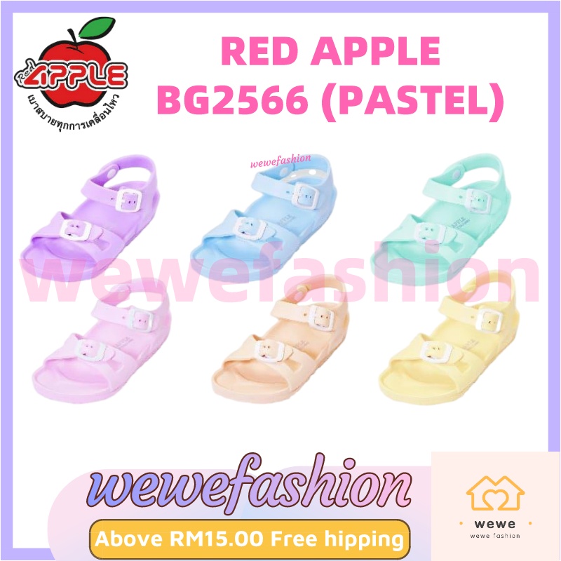 Red Apple Back Strap Sandal Shoes BG2566 Pastel 36-39