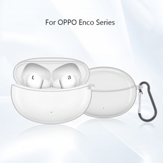 เคสหูฟังซิลิโคน TPU นิ่ม แบบใส ลายน้ํา สําหรับ OPPO Enco Free3 Air3 X Free2 Play W51 W31 Free Air 3 2 EncoX TWS