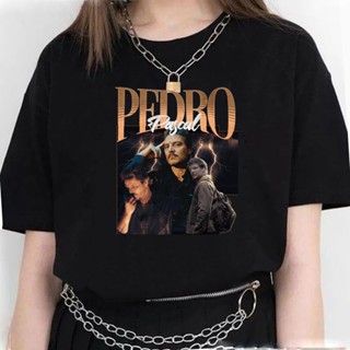 เสื้อยืด พิมพ์ลายมังงะ Pedro Pascal สไตล์สตรีท ฮาราจูกุ สําหรับผู้หญิง