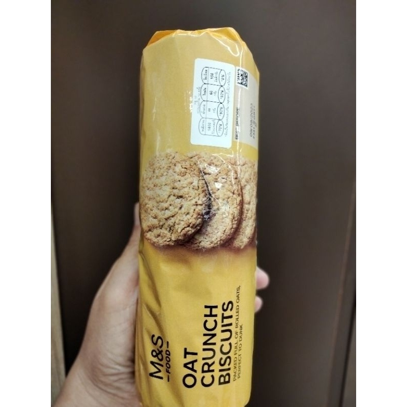 🔥 M&amp;S Oat Crunch Biscuits บิสกิตผสมข้าวโอ๊ต 300g.  🔥