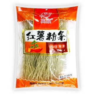 เส้นก๋วยเตี๋ยว 300 กรัม ทำจากมันเทศ เส้นเล็ก อาหารจีน วัตถุดิบทำหม้อไฟ เส้นมันเทศ