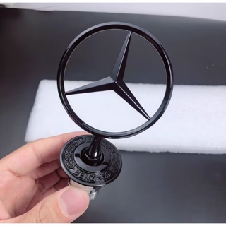 【พร้อมส่ง】ป้ายโลโก้โลหะ ติดฝากระโปรงหน้ารถยนต์ อุปกรณ์เสริม สําหรับ Mercedes Benz Logo W204 W210 W220 W212 C180 C200