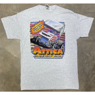 เสื้อยืด ลาย Attica Raceway สไตล์วินเทจ ขนาดใหญ่ 2002