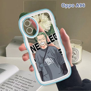 เคส OPPO A17 A17K A36 A76 A77S A57 A77 2022 A96 4G 5G เคสโทรศัพท์มือถือแบบนิ่ม กันกระแทก ลายการ์ตูนลูฟี่ วันพีซ