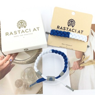 RASTAClAT สร้อยข้อมือถักพร้อมกล่องพรีเมี่ยมสีขาวสีน้ําเงินจับคู่ STRIPES STARS Series รุ่นพิเศษสร้อยข้อมืออุปกรณ์ทอสําหรับผู้ชายทุกวัย ผู้หญิง