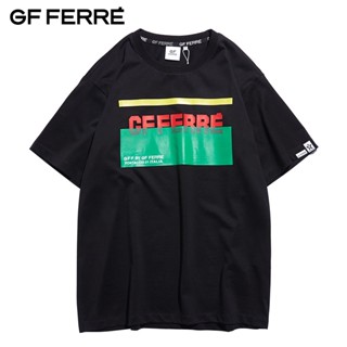 Gf FERRE เสื้อยืดแขนสั้น พิมพ์ลาย ทรงหลวม แฟชั่นฤดูใบไม้ผลิ และฤดูร้อน สําหรับผู้ชาย