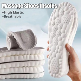 แผ่นพื้นรองเท้า 4D ดูดซับแรงกระแทก ยืดหยุ่นสูง ระบายอากาศ สํ…