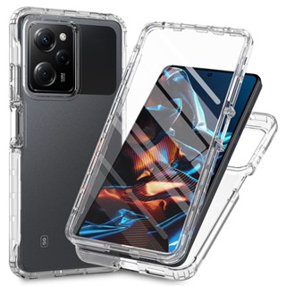 เคสมือถือ แบบใส ไล่โทนสี 360 องศา กันกระแทก สําหรับ Xiaomi Poco X5 Pro 5G