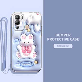 เคสโทรศัพท์มือถือ ทรงสี่เหลี่ยม ป้องกันกล้อง ลายการ์ตูนน่ารัก 3D หรูหรา สําหรับ Infinix Hot 12i 12 X665B X665