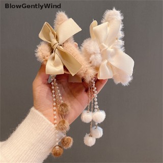 Blowgentlywind กิ๊บติดผม ประดับโบว์ ไข่มุก หรูหรา แฟชั่นสําหรับผู้หญิง BGW